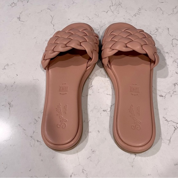 Seychelles Bellissima Womens Woven Slide Flat Sandals In Nude Vegan Leather 7.5 - Picture 4 of 10